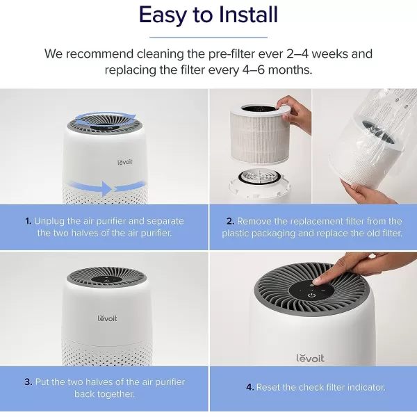 imageLEVOIT Core MiniP Air Purifier Replacement Filter 3in1 HighEfficiency Activated Carbon Core MiniRF 1 Pack White1 Pack