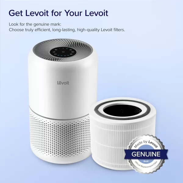 imageLEVOIT Genuine Core 300P Air Purifier Replacement Filter 3In1 Filter HighEfficiency Activated Carbon Core300RF 1 Pack White76 x 76 x 58