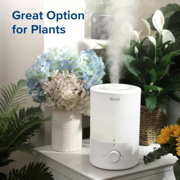 imageLEVOIT Humidifiers for Bedroom Quiet 3L Water Tank Cool Mist Top Fill Essential Oil Diffuser with 25Watt for Home Large Room 360 Nozzle Rapid Ultrasonic Humidification for Baby Nursery and PlantWhite