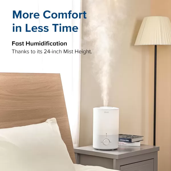 imageLEVOIT Humidifiers for Bedroom Quiet 3L Water Tank Cool Mist Top Fill Essential Oil Diffuser with 25Watt for Home Large Room 360 Nozzle Rapid Ultrasonic Humidification for Baby Nursery and PlantWhite