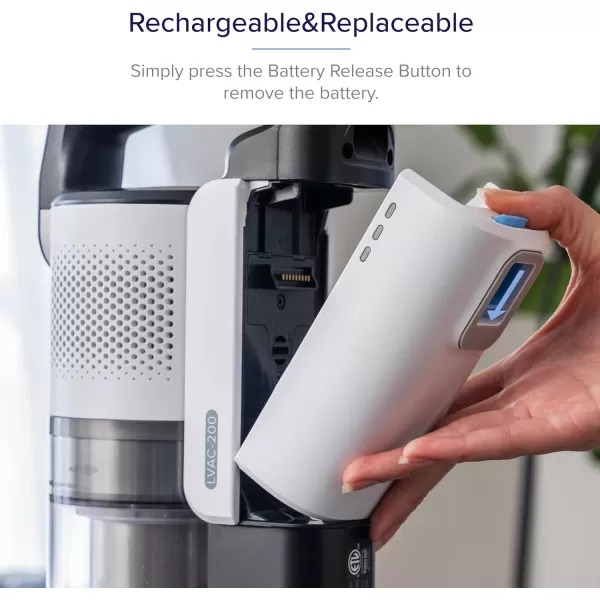 imageLEVOIT LVAC200 Cordless Vacuum Cleaner Replacement Battery 2200mAh Up to 50 Minutes Runtime