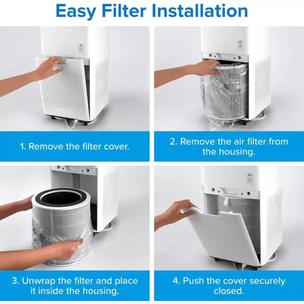 imageLEVOIT LVH135 Air Purifier Replacement Filter HighEfficiency Activated Carbon Filters Set LVH135RF 1 Pack White