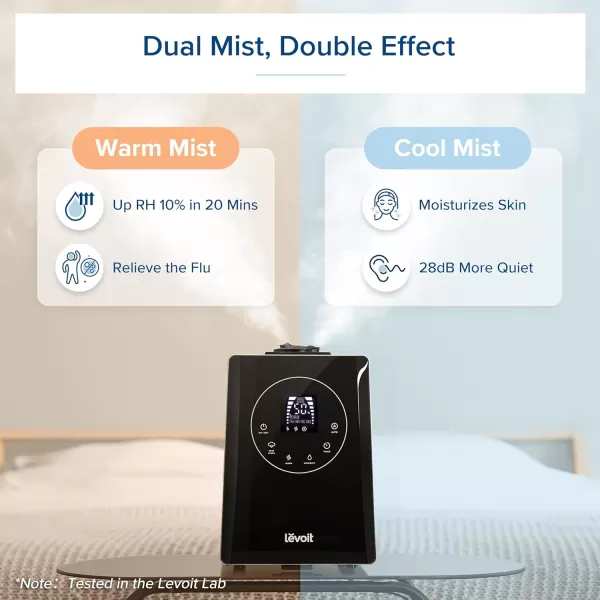 imageLEVOIT OasisMist 1000S 10L Smart Humidifier for Home Large Room Bedroom Last 100 Hours Suitable for Indoor Plant Cover up to 600ft Easy Top Fill Remoter ampamp Voice Control Auto Mode Quiet WhiteBlack