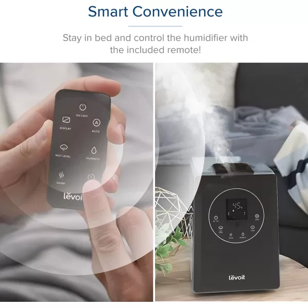 imageLEVOIT OasisMist 1000S 10L Smart Humidifier for Home Large Room Bedroom Last 100 Hours Suitable for Indoor Plant Cover up to 600ft Easy Top Fill Remoter ampamp Voice Control Auto Mode Quiet WhiteBlack