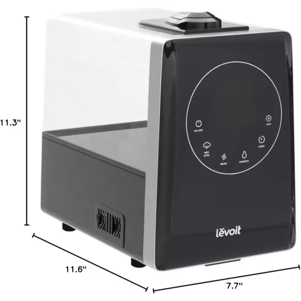 imageLEVOIT OasisMist 1000S 10L Smart Humidifier for Home Large Room Bedroom Last 100 Hours Suitable for Indoor Plant Cover up to 600ft Easy Top Fill Remoter ampamp Voice Control Auto Mode Quiet WhiteBlack