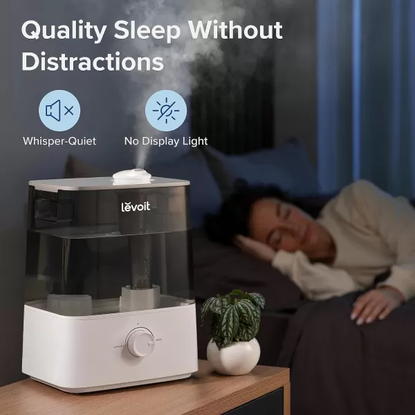 imageLEVOIT Smart Humidifiers for Bedroom Large Room Home6L Cool Mist Top Fill Essential Oil Diffuser for Baby ampamp PlantsSmart App ampamp Voice Control Rapid Humidification ampamp Auto ModeQuiet Sleep Mode GrayGray