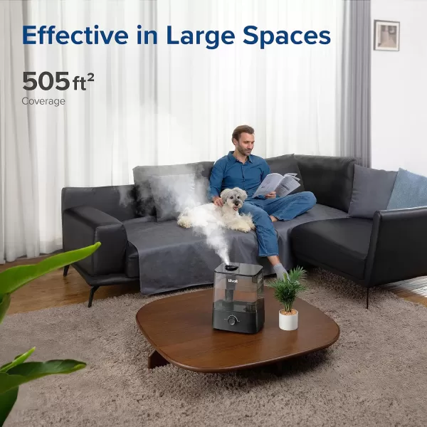 imageLEVOIT Superior 6000S Smart Evaporative Humidifiers for Home Whole House up to 3000ft 6 Gal Last 72Hour Premium Filter Dry Mode Wheels ampamp Water Fill Hose ampamp Foldable Storage  Quiet Sleep ModeCool Mist Ultrasonic Humidifier