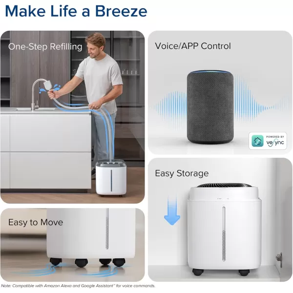 imageLEVOIT Superior 6000S Smart Evaporative Humidifiers for Home Whole House up to 3000ft 6 Gal Last 72Hour Premium Filter Dry Mode Wheels ampamp Water Fill Hose ampamp Foldable Storage  Quiet Sleep ModeSmart Cool Mist Evaporative Humidifier