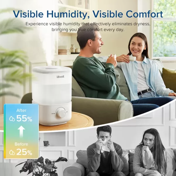 imageLEVOIT Top Fill Humidifiers for Bedroom 25L Tank for Large Room Easy to Fill ampamp Clean 28dB Quiet Cool Mist Air Humidifier for Home Baby Nursery ampamp Plants Auto Shutoff and BPAFree for Safety 25HWhite