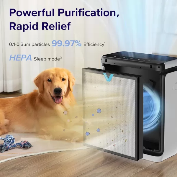 imageLEVOIT Vital 200SP Pet Allergy Air Purifier Replacement Supports HEPA Sleep Mode 3In1 Filter Efficiency Activated Carbon Vital200SRFPA 1 Pack YellowOriginal Filter