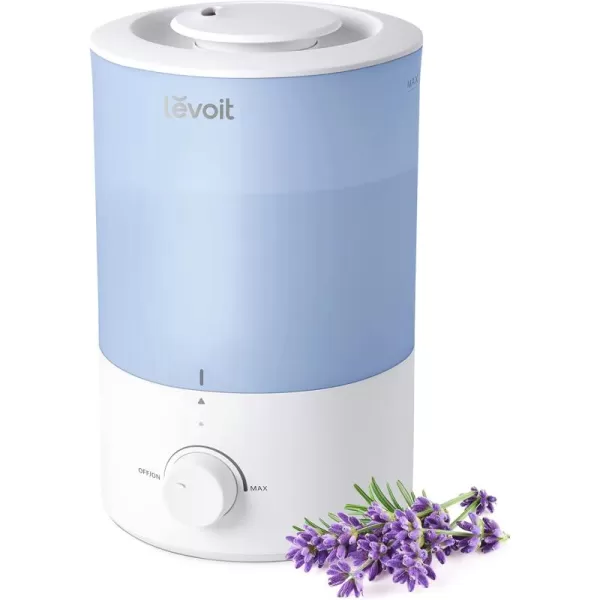 imageLEVOIT Humidifiers for Bedroom Quiet 3L Water Tank Cool Mist Top Fill Essential Oil Diffuser with 25Watt for Home Large Room 360 Nozzle Rapid Ultrasonic Humidification for Baby Nursery and PlantBlue