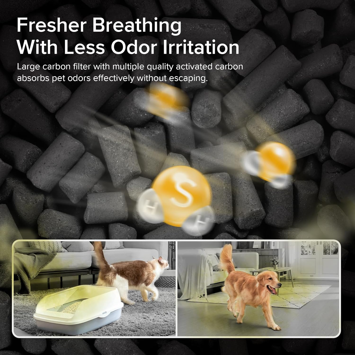imageLEVOIT Air Purifiers for Home Large Room Bedroom Up to 1110 Ft with Air Quality and Light Sensors Smart WiFi Washable Filters HEPA Sleep Mode for Pets Allergies Dust Pollen Vital 100SP WhiteBlack