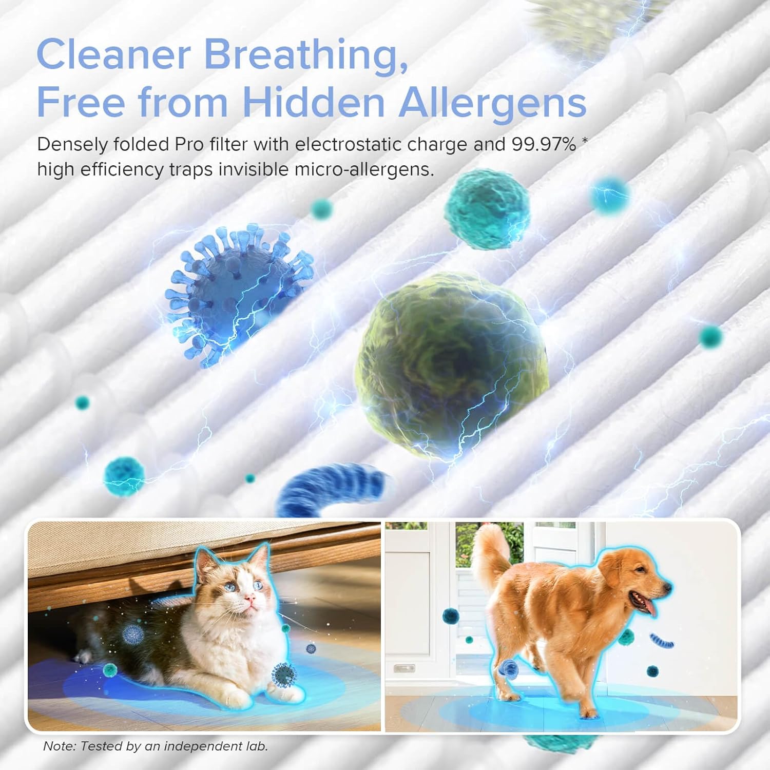 imageLEVOIT Air Purifiers for Home Large Room Bedroom Up to 1110 Ft with Air Quality and Light Sensors Smart WiFi Washable Filters HEPA Sleep Mode for Pets Allergies Dust Pollen Vital 100SP WhiteWhite