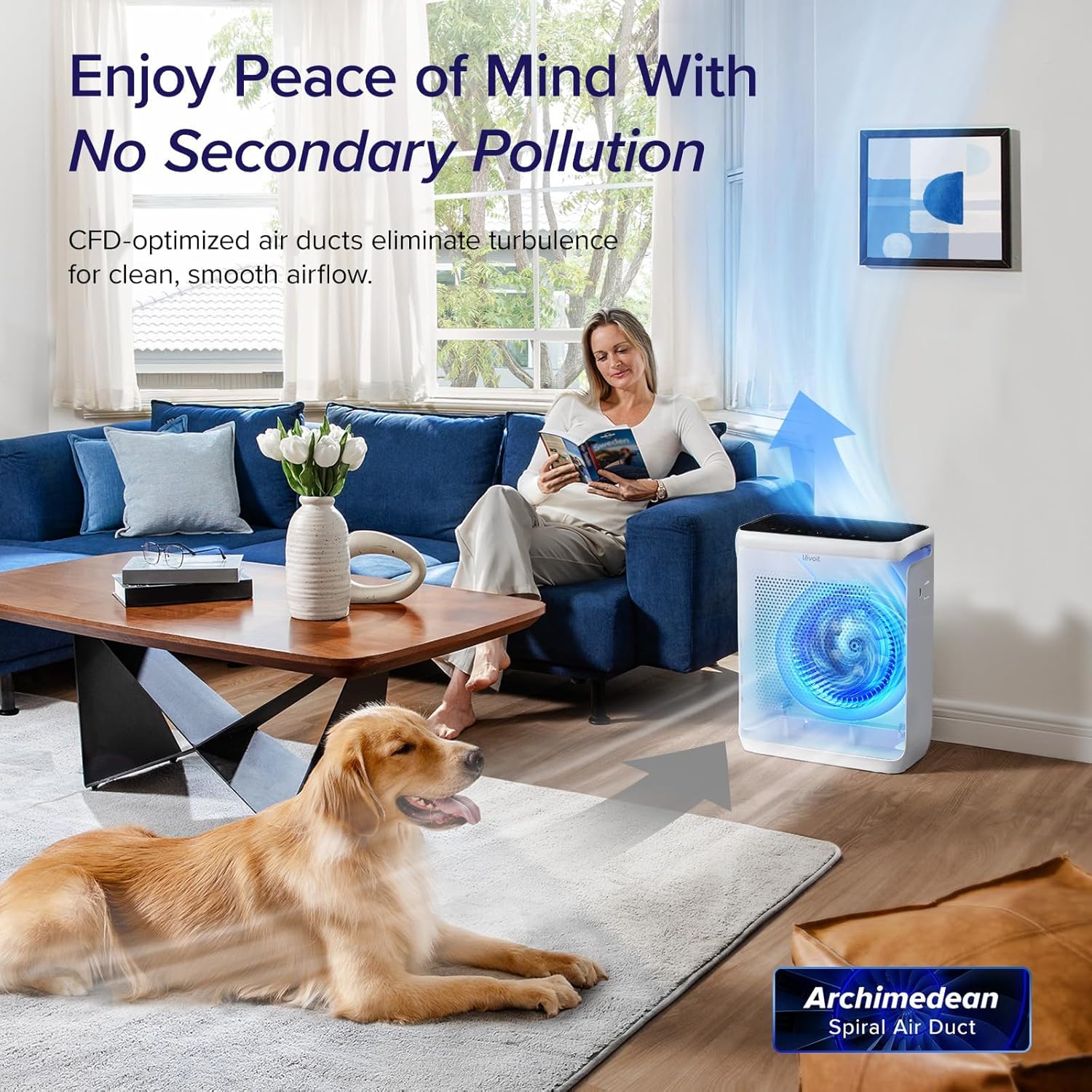 imageLEVOIT Air Purifiers for Home Large Room Up to 1800 Ft in 1 Hr with Washable PreFilter Air Quality Monitor Smart WiFi HEPA Sleep Mode for Allergies Pet Hair in Bedroom Vital 200SP WhiteWhite
