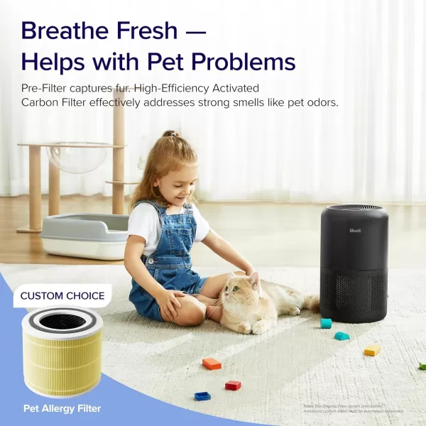 imageLEVOIT Air Purifiers for Home Bedroom Smart WiFi HEPA Sleep Mode for Home Large Room Quiet Cleaner for Pet Hair Allergies Dust Smoke Pollon White Noise Alexa Control Core300SP WhiteBlack