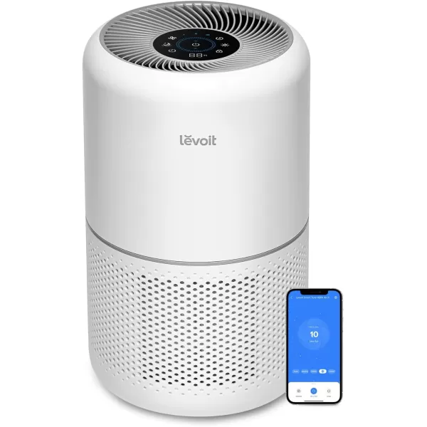 imageLEVOIT Air Purifiers for Home Bedroom Smart WiFi HEPA Sleep Mode for Home Large Room Quiet Cleaner for Pet Hair Allergies Dust Smoke Pollon White Noise Alexa Control Core300SP WhiteWhite