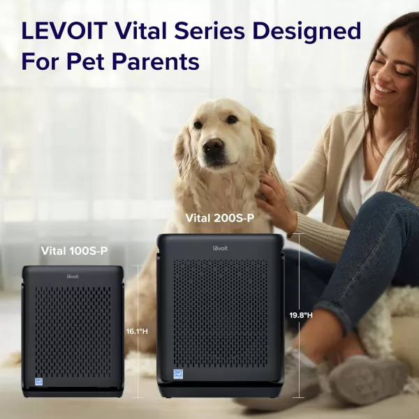 imageLEVOIT Air Purifiers for Home Large Room Up to 1800 Ft in 1 Hr with Washable PreFilter Air Quality Monitor Smart WiFi HEPA Sleep Mode for Allergies Pet Hair in Bedroom Vital 200SP WhiteBlack