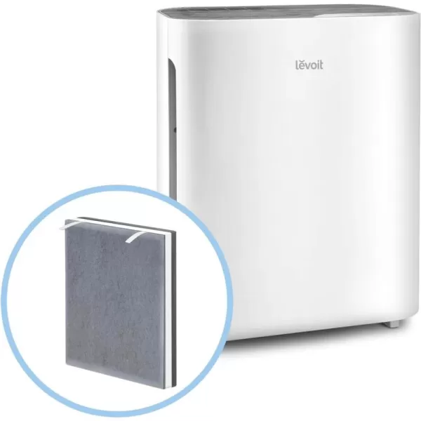imageLEVOIT Air Purifiers for Home Large Room Main Filter Cleaner with Washable Filter for Allergies Smoke Dust Pollen Quiet Odor Eliminators for Bedroom Pet Hair Remover Vital 100 WhiteVital 100 Plus