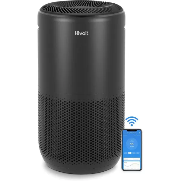 imageLEVOIT Air Purifiers for Home Large Room Up to 1980 Ft in 1 Hr With Air Quality Monitor HEPA Sleep Mode Auto Mode Smart WiFi 3in1 Filter Captures Pet Allergies Smoke Dust Core 400SP WhiteCore 400S Black