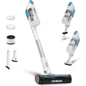 imageLEVOIT Cordless Vacuum Cleaner Stick Vac with TangleResistant Design Up to 50 Minutes Powerful Suction Rechargeable Lightweight and Versatile for Carpet Hard Floor Pet Hair WhiteBlueLVAC200 Blue