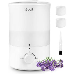 imageLEVOIT Humidifiers for Bedroom Baby Sprout Evaporative with Dual Filters for Air ampamp Water Separate Sensor Adjustable No Blue Nightlight Auto Dry Smart Control ampamp Alexa Auto Mode 38L Tank for 36HWhite