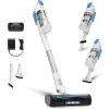 imageLEVOIT Cordless Vacuum Cleaner with HEPA Filter Stick Vac with TangleResistant Design Up to 60 Mins Powerful Suction Lightweight Mini Motorized Brush for Carpet Hard Floor Pet Hair LVAC300LVAC200 Blue