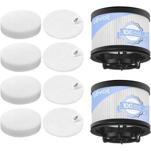 imageLEVOIT LVAC300 Vacuum Cleaner Replacement Filter 4 PreMotor Filters 2 HEPA Filters WhiteFilters for LVAC300