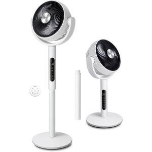 imageLevoit Standing Smart Fan for Bedroom 1451CFM UltraHigh Airflow 12H Timer with WiFiVoiceRemoter Auto 12090 Oscillating Quite 20dB 12 Speeds 4 Modes DC Motor 2 in 1 Pedestal ampamp TabletopModern