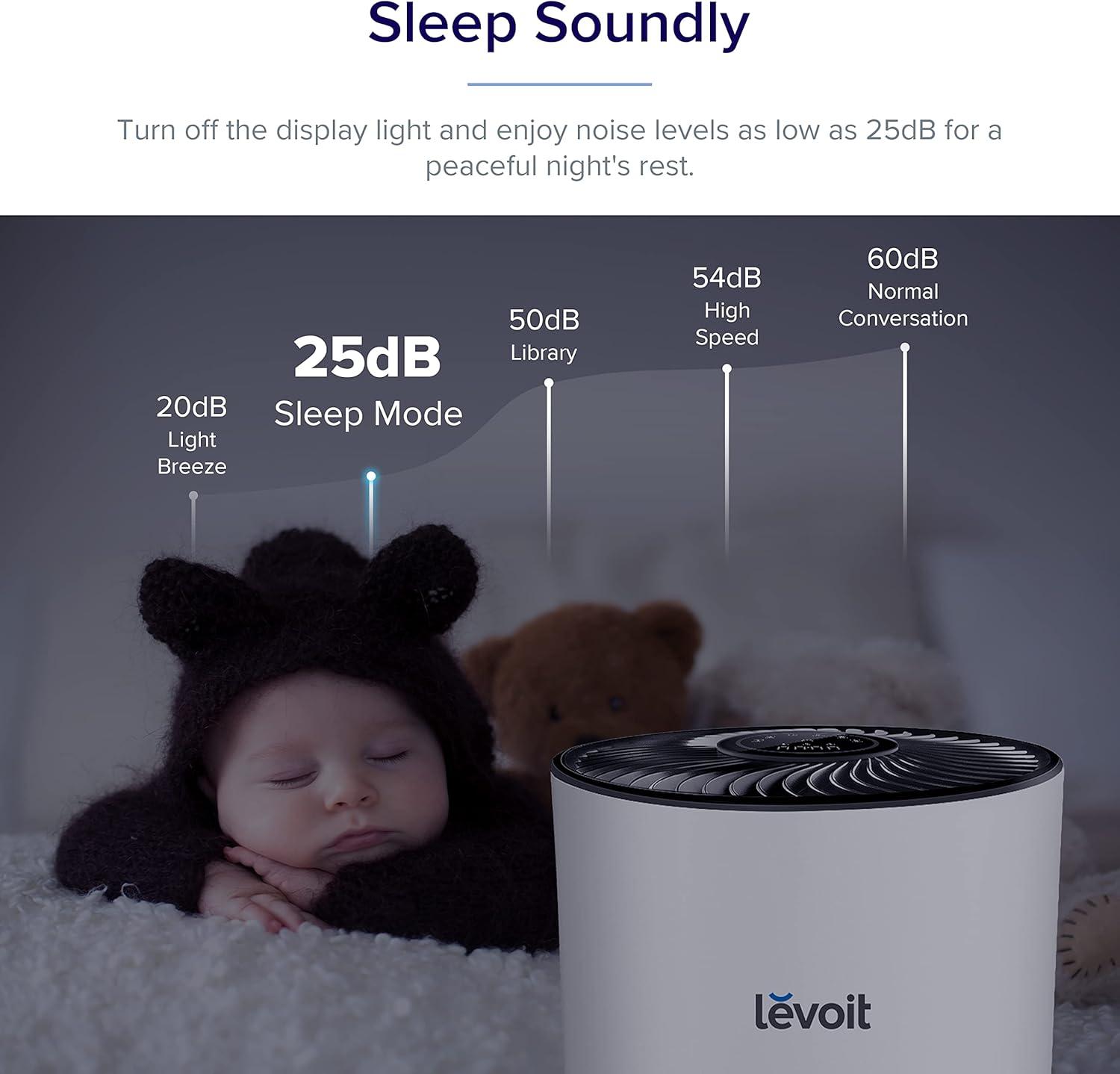 imageLEVOIT Air Purifiers for Home Large Room With Air Quality Monitor Quiet for Bedroom 3in1 Filter Auto Mode LVH133 BlackWhite