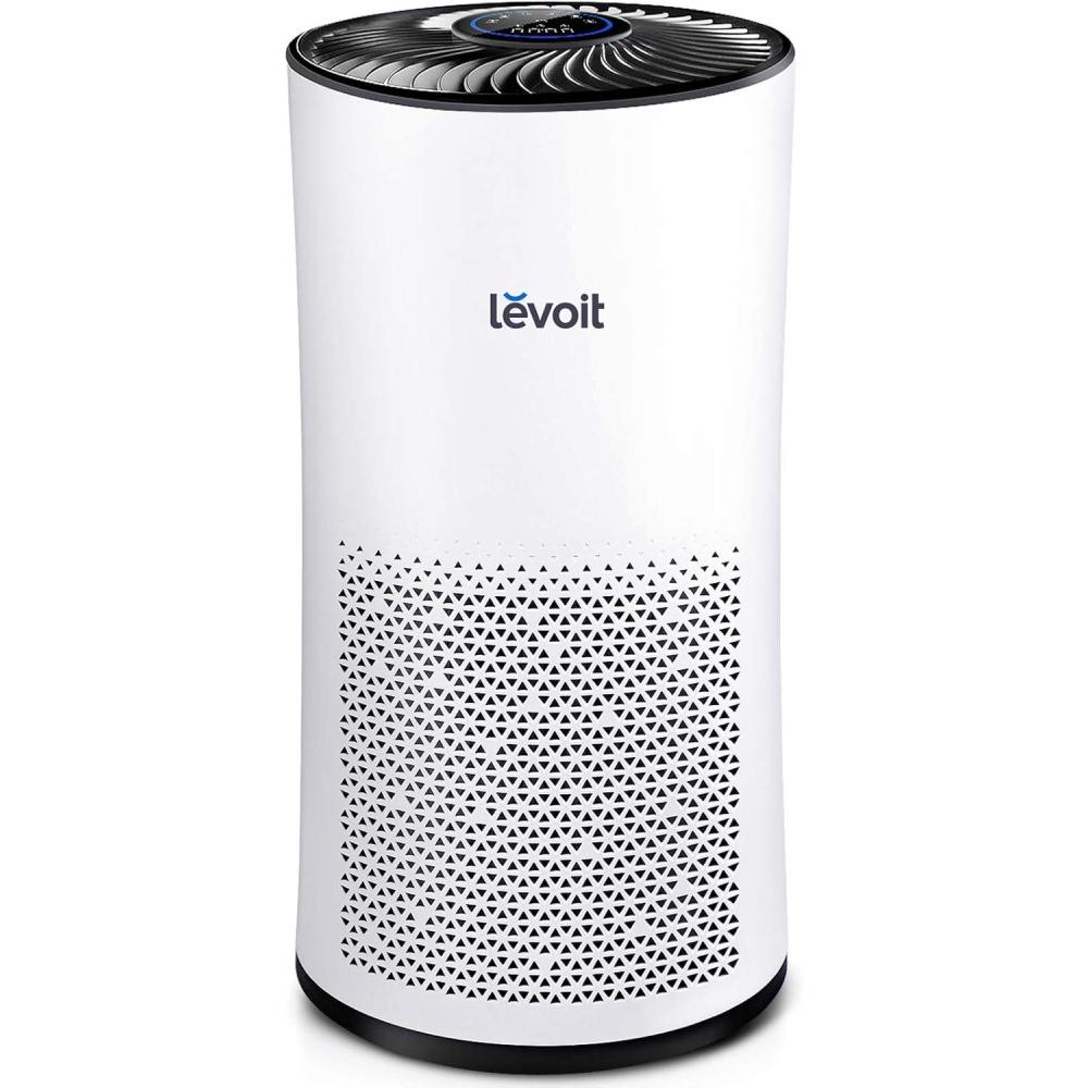 imageLEVOIT Air Purifiers for Home Large Room With Air Quality Monitor Quiet for Bedroom 3in1 Filter Auto Mode LVH133 BlackWhite