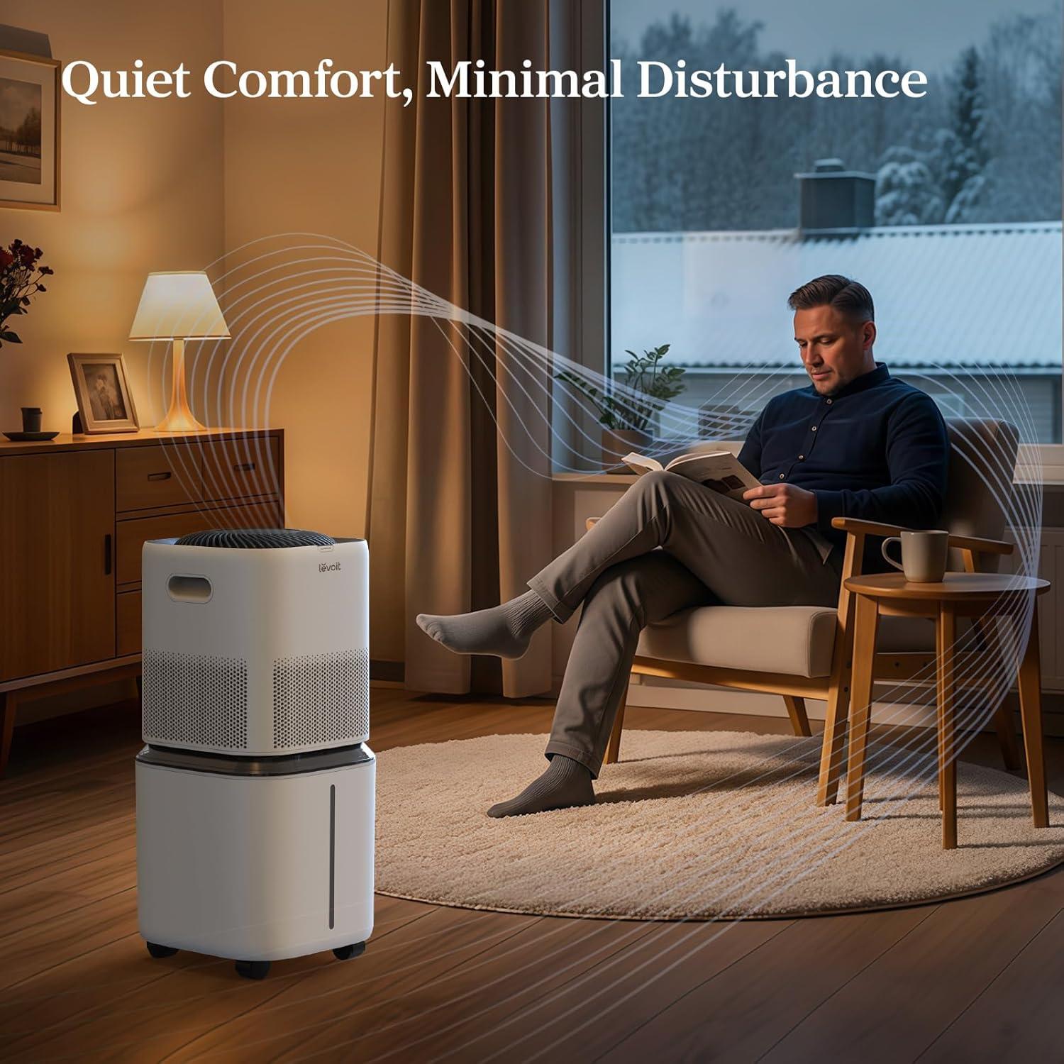 image:imageLEVOIT Superior 6000S Smart Evaporative Humidifiers for Home Whole House up to 3000ft 23L Last 72Hour Premium Filter Dry Mode Wheels amp Water Fill Hose Foldable Storage Sleep Mode New EditionEvaporative Humidifier 20