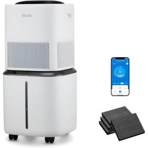 image:imageLEVOIT Superior 6000S Smart Evaporative Humidifiers for Home Whole House up to 3000ft 23L Last 72Hour Premium Filter Dry Mode Wheels amp Water Fill Hose Foldable Storage Sleep Mode New EditionEvaporative Humidifier 20