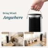 image:imageLEVOIT Tower Fan for Bedroom 20dB Quiet Desk Fan with 23fts Portable amp Easy to Carry 3Angle amp 4Speed Mini Oscillating Fan DC Motor Bladeless Remoter 12H Timer for Home Room Office WhiteWhite