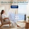 image:imageLEVOIT Tower Fan for Bedroom 20dB Quiet Desk Fan with 23fts Portable amp Easy to Carry 3Angle amp 4Speed Mini Oscillating Fan DC Motor Bladeless Remoter 12H Timer for Home Room Office WhiteWhite
