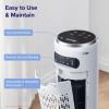 image:imageLEVOIT Tower Fan for Bedroom 20dB Quiet Desk Fan with 23fts Portable amp Easy to Carry 3Angle amp 4Speed Mini Oscillating Fan DC Motor Bladeless Remoter 12H Timer for Home Room Office WhiteWhite