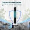 image:imageLEVOIT Tower Fan for Bedroom 20dB Quiet Desk Fan with 23fts Portable amp Easy to Carry 3Angle amp 4Speed Mini Oscillating Fan DC Motor Bladeless Remoter 12H Timer for Home Room Office WhiteWhite