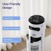 image:imageLEVOIT Tower Fan for Bedroom 20dB Quiet Desk Fan with 23fts Portable amp Easy to Carry 3Angle amp 4Speed Mini Oscillating Fan DC Motor Bladeless Remoter 12H Timer for Home Room Office WhiteWhite