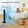 image:imageLEVOIT Tower Fan for Bedroom 20dB Quiet Desk Fan with 23fts Portable amp Easy to Carry 3Angle amp 4Speed Mini Oscillating Fan DC Motor Bladeless Remoter 12H Timer for Home Room Office WhiteWhite