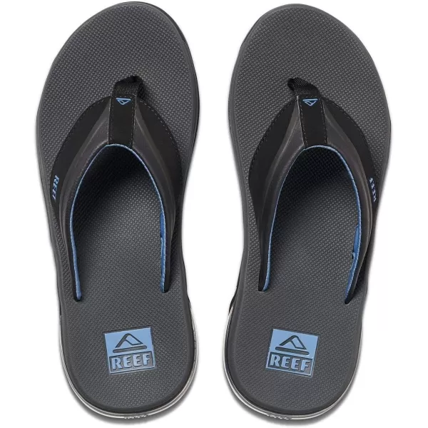 imageREEF Anchor Mens Beach Flip Flop Water Friendly Cushioning Heel AirbagGreyBlue