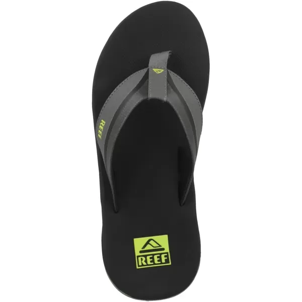 imageREEF Anchor Mens Beach Flip Flop Water Friendly Cushioning Heel AirbagGreyLime