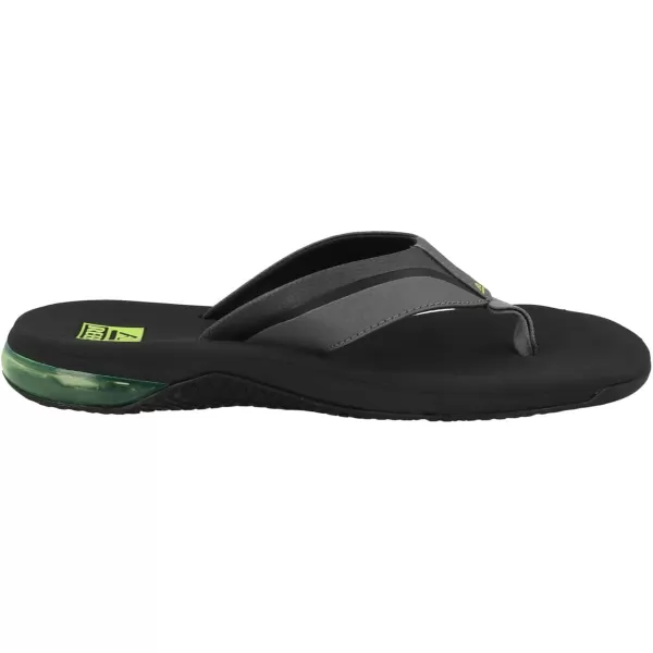 imageREEF Anchor Mens Beach Flip Flop Water Friendly Cushioning Heel AirbagGreyLime