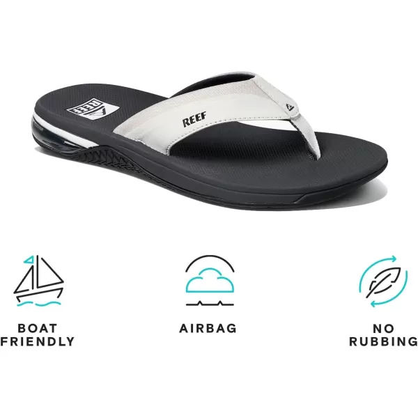 imageREEF Anchor Mens Beach Flip Flop Water Friendly Cushioning Heel AirbagGreyWhite