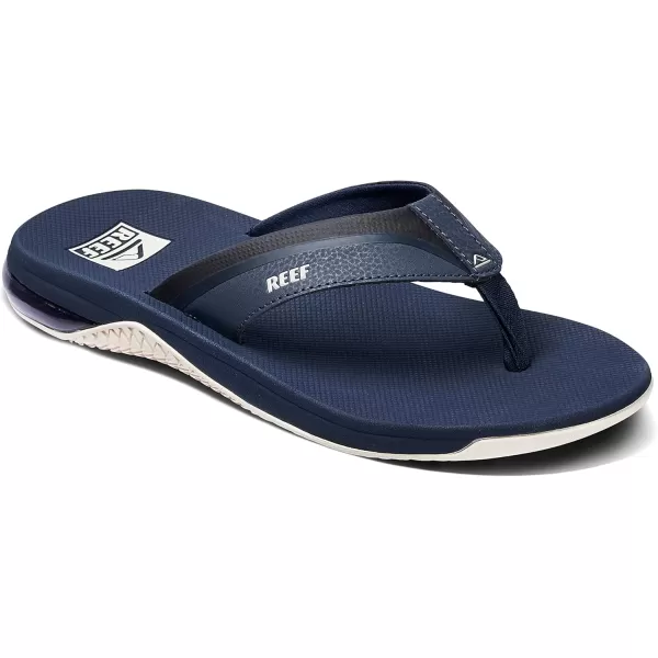 imageREEF Anchor Mens Beach Flip Flop Water Friendly Cushioning Heel AirbagNavyWhite