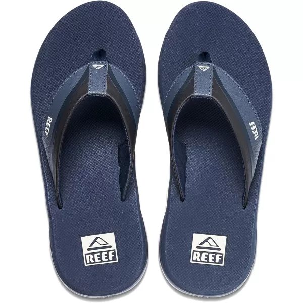 imageREEF Anchor Mens Beach Flip Flop Water Friendly Cushioning Heel AirbagNavyWhite