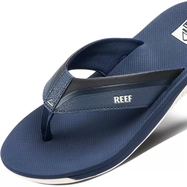 imageREEF Anchor Mens Beach Flip Flop Water Friendly Cushioning Heel AirbagNavyWhite