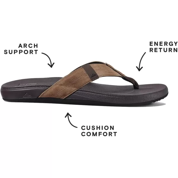 imageREEF Cushion Phantom Mens Flip Flop Ultra Soft Cushion FootbedBrownTan