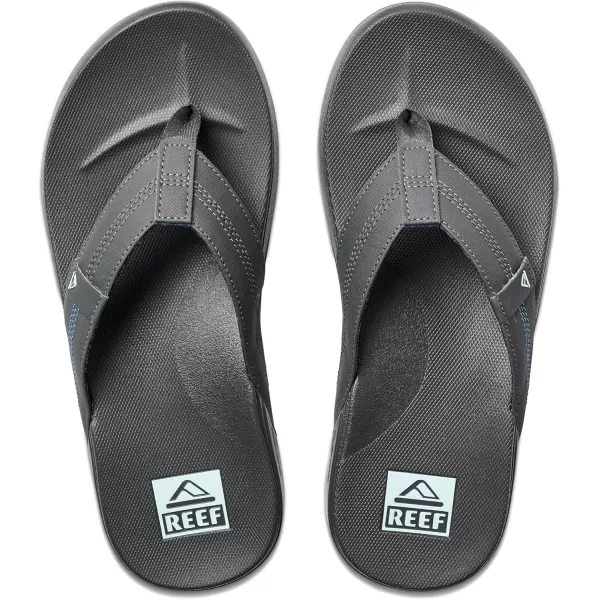 imageREEF Cushion Phantom Mens Flip Flop Ultra Soft Cushion FootbedGunmetalOcean