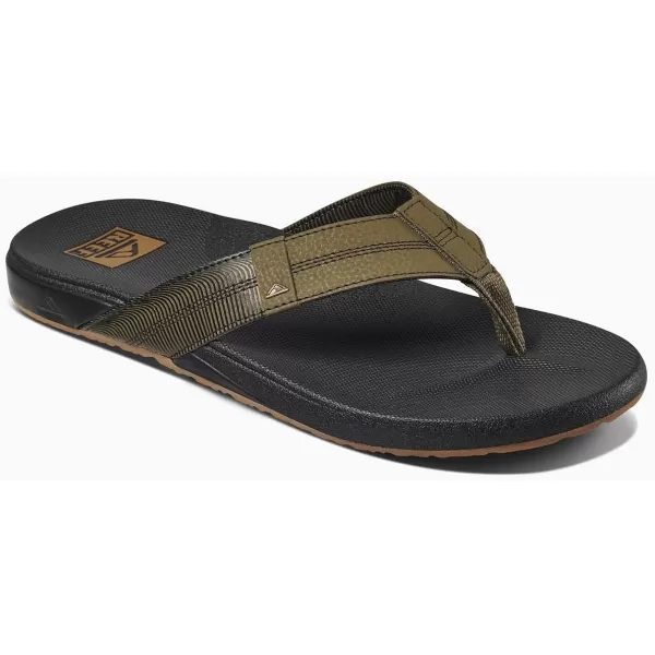 imageREEF Cushion Phantom Mens Flip Flop Ultra Soft Cushion FootbedOlive Swells