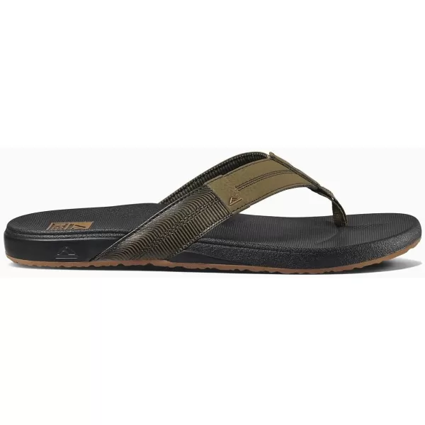 imageREEF Cushion Phantom Mens Flip Flop Ultra Soft Cushion FootbedOlive Swells