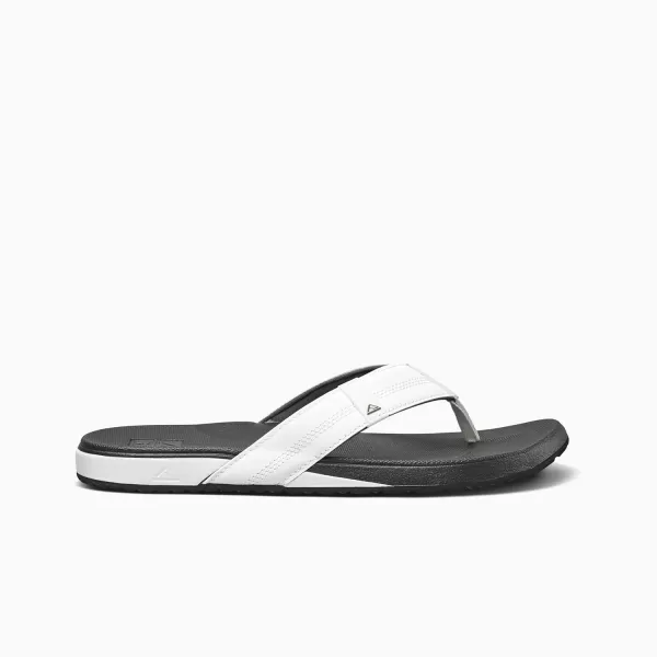 imageREEF Cushion Phantom Mens Flip Flop Ultra Soft Cushion FootbedWhiteCharcoal